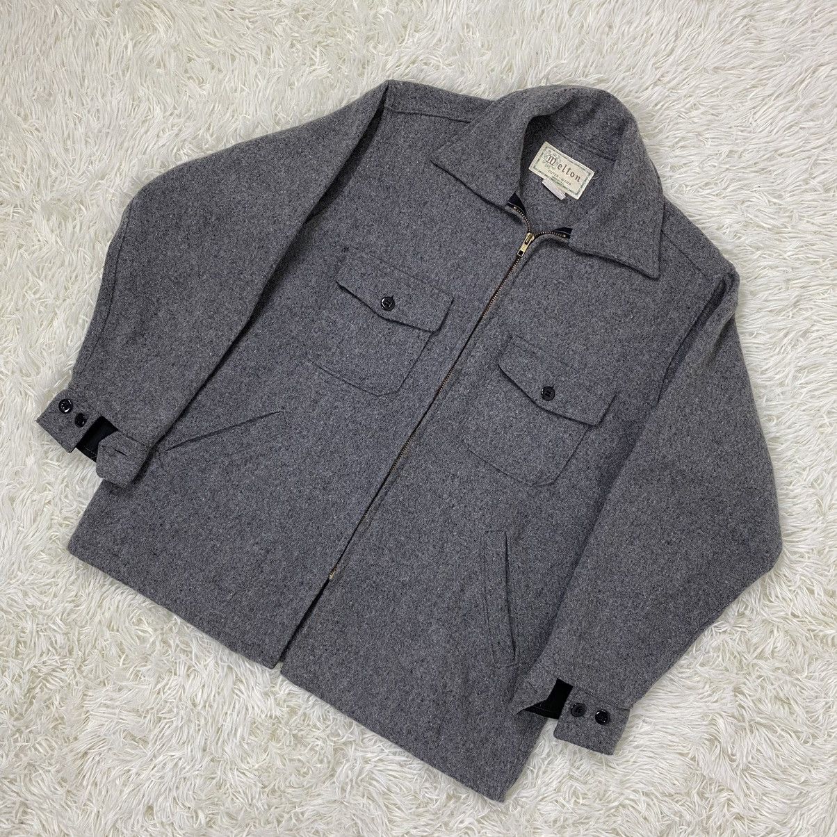 Vintage NICE DESIGN MELTON OUTWEAR WOOL WORKER STYLE JACKET Size US M / EU 48-50 / 2 - 3 Thumbnail