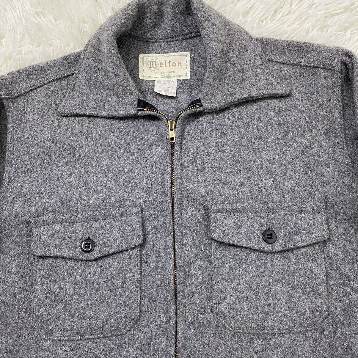 Vintage NICE DESIGN MELTON OUTWEAR WOOL WORKER STYLE JACKET Size US M / EU 48-50 / 2 - 7 Thumbnail