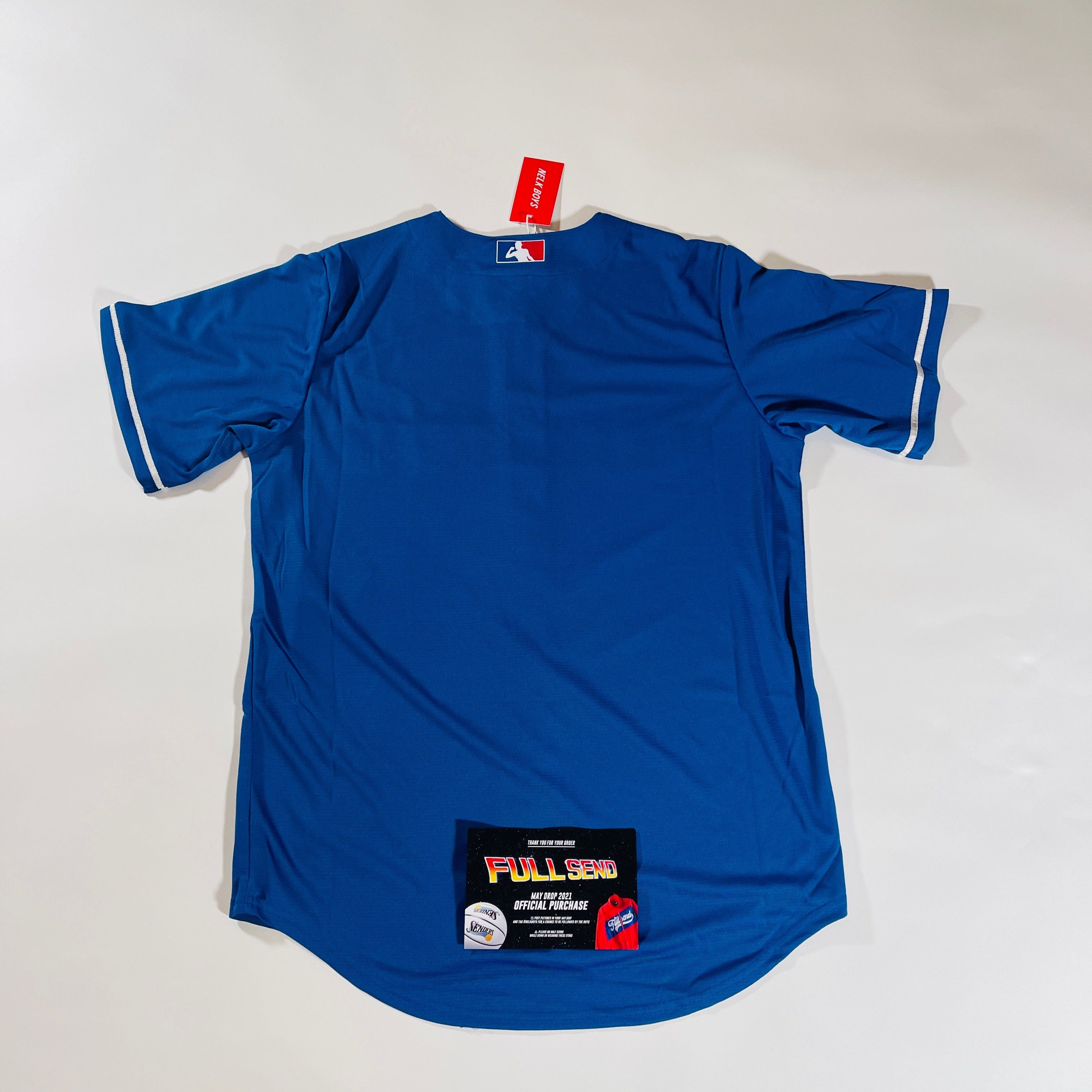 Full Send *NEW* Nelk Boys Full Send Blue Jays Baseball Jersey LIMITED Size US L / EU 52-54 / 3 - 3 Thumbnail