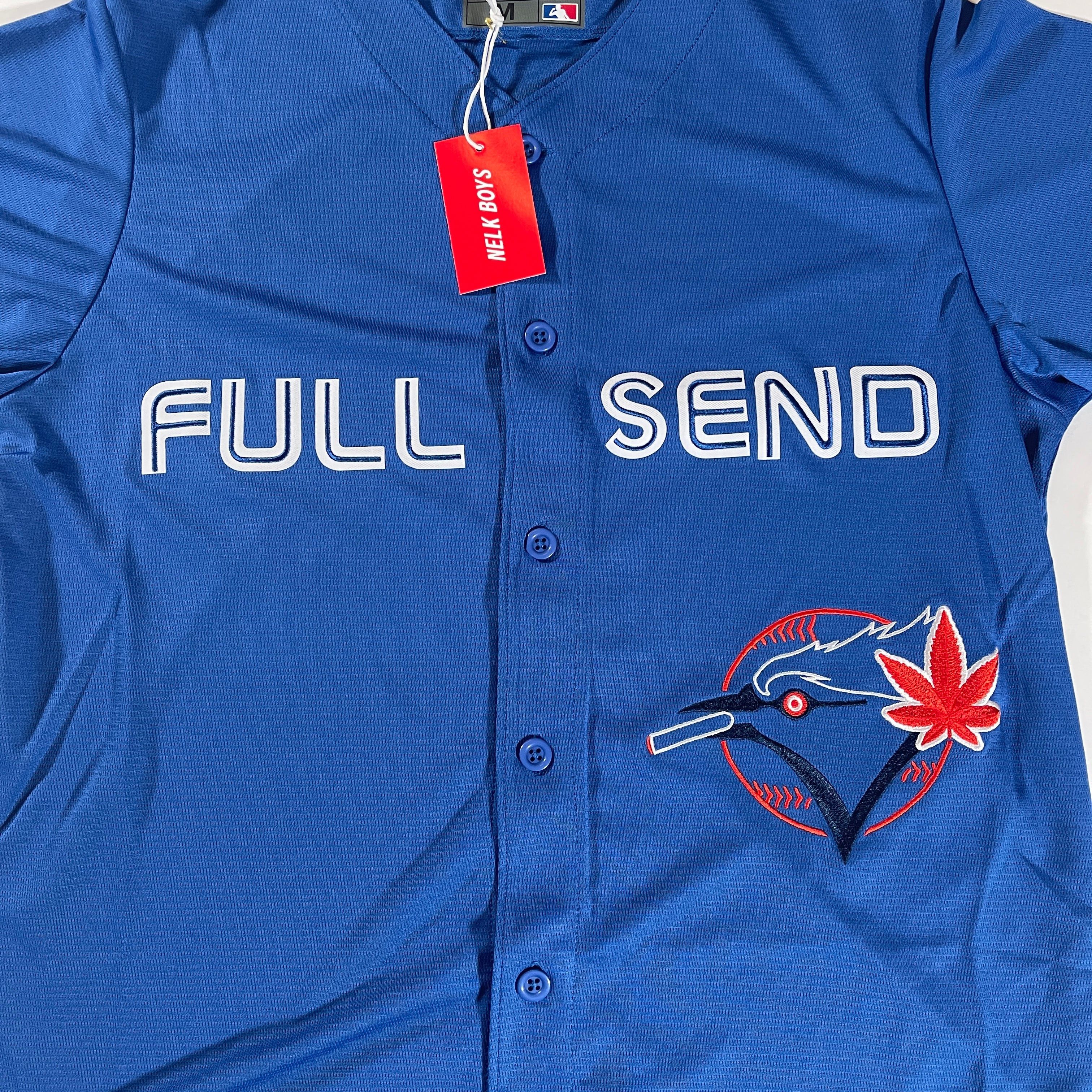 Full Send *NEW* Nelk Boys Full Send Blue Jays Baseball Jersey LIMITED Size US L / EU 52-54 / 3 - 2 Thumbnail