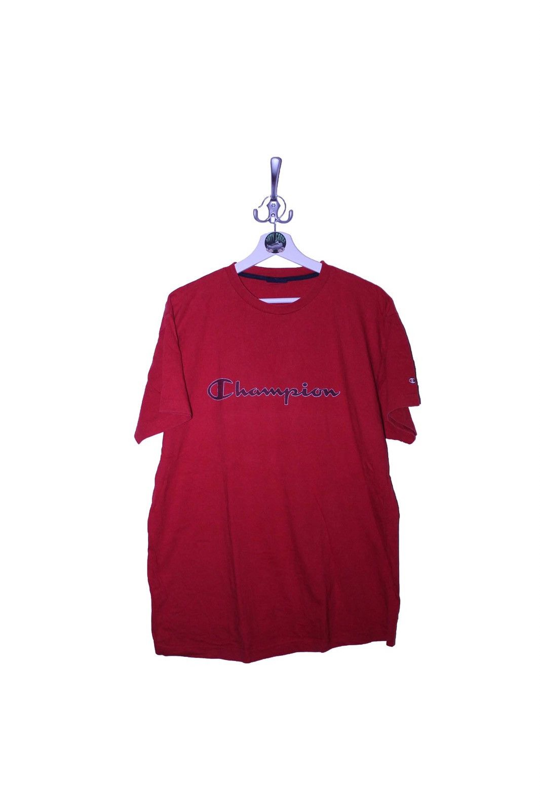 Champion × Vintage Vintage Champion Script Logo T Shirt Tee 90s retro Size US XL / EU 56 / 4 - 1 Thumbnail