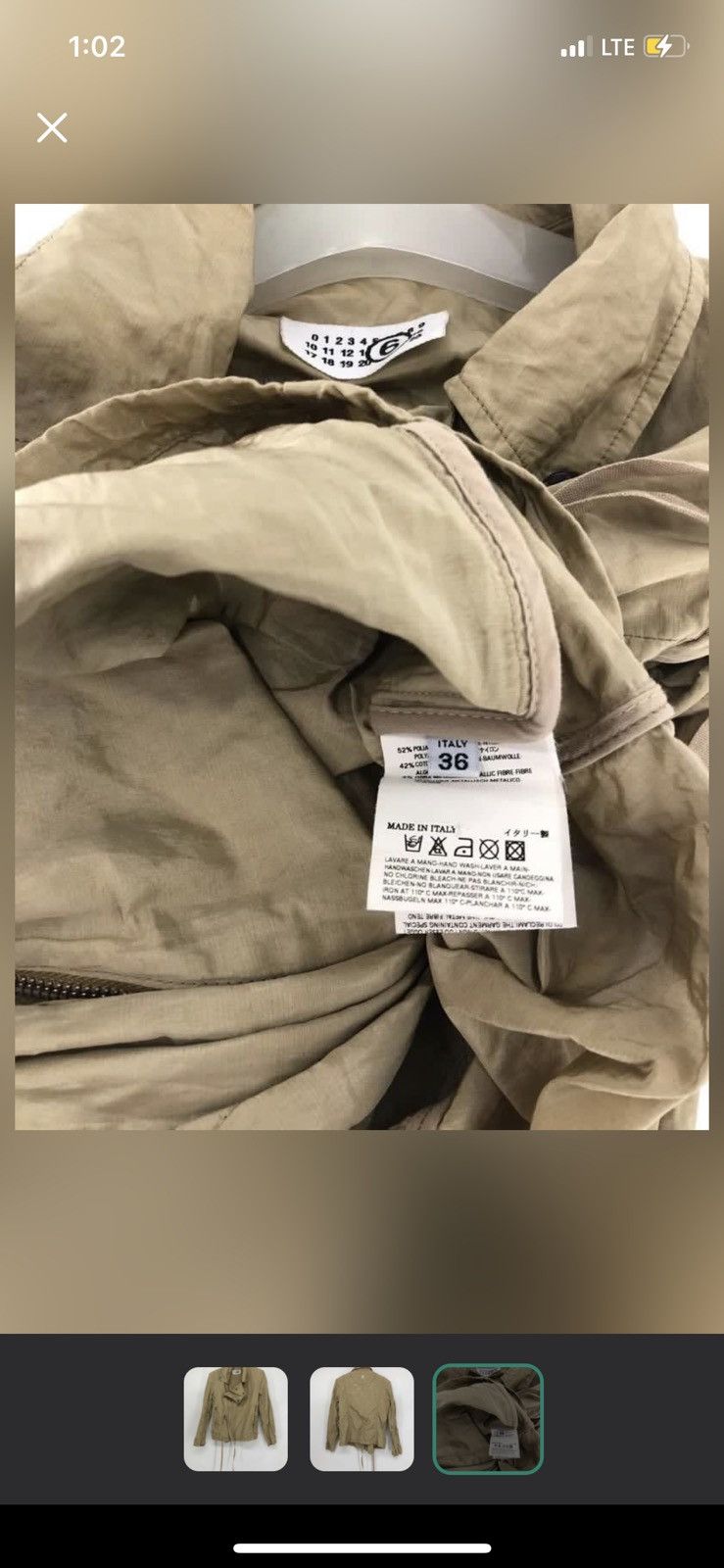 Maison Margiela MM6 - Nylon Motorcycle Jacket - Womens Size XS / US 0-2 / IT 36-38 - 3 Thumbnail