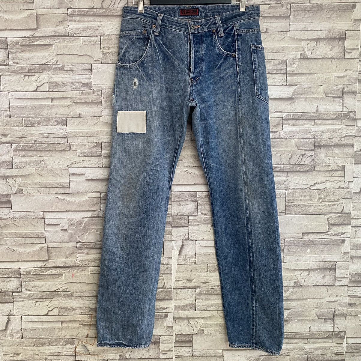 Japanese Brand Johnbull Kojima Denim Selvedge Assymetric Jeans Size US 34 / EU 50 - 3 Thumbnail