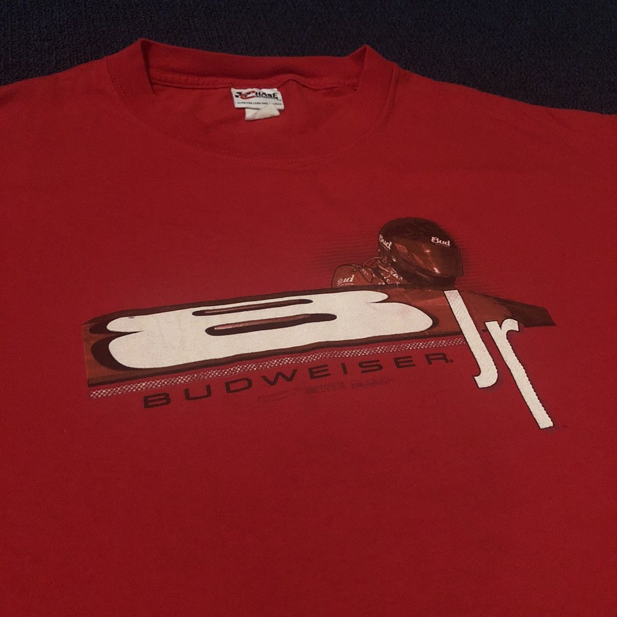 NASCAR Vintage 2000s NASCAR Dale Earnhardt JR Budweiser Graphic Tee Size US XL / EU 56 / 4 - 2 Thumbnail