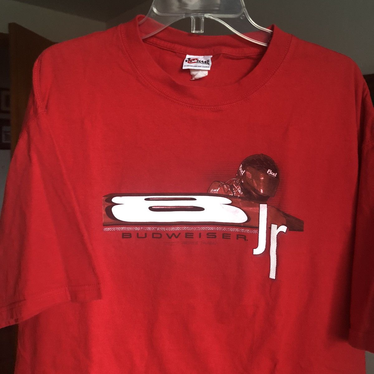 NASCAR Vintage 2000s NASCAR Dale Earnhardt JR Budweiser Graphic Tee Size US XL / EU 56 / 4 - 1 Thumbnail
