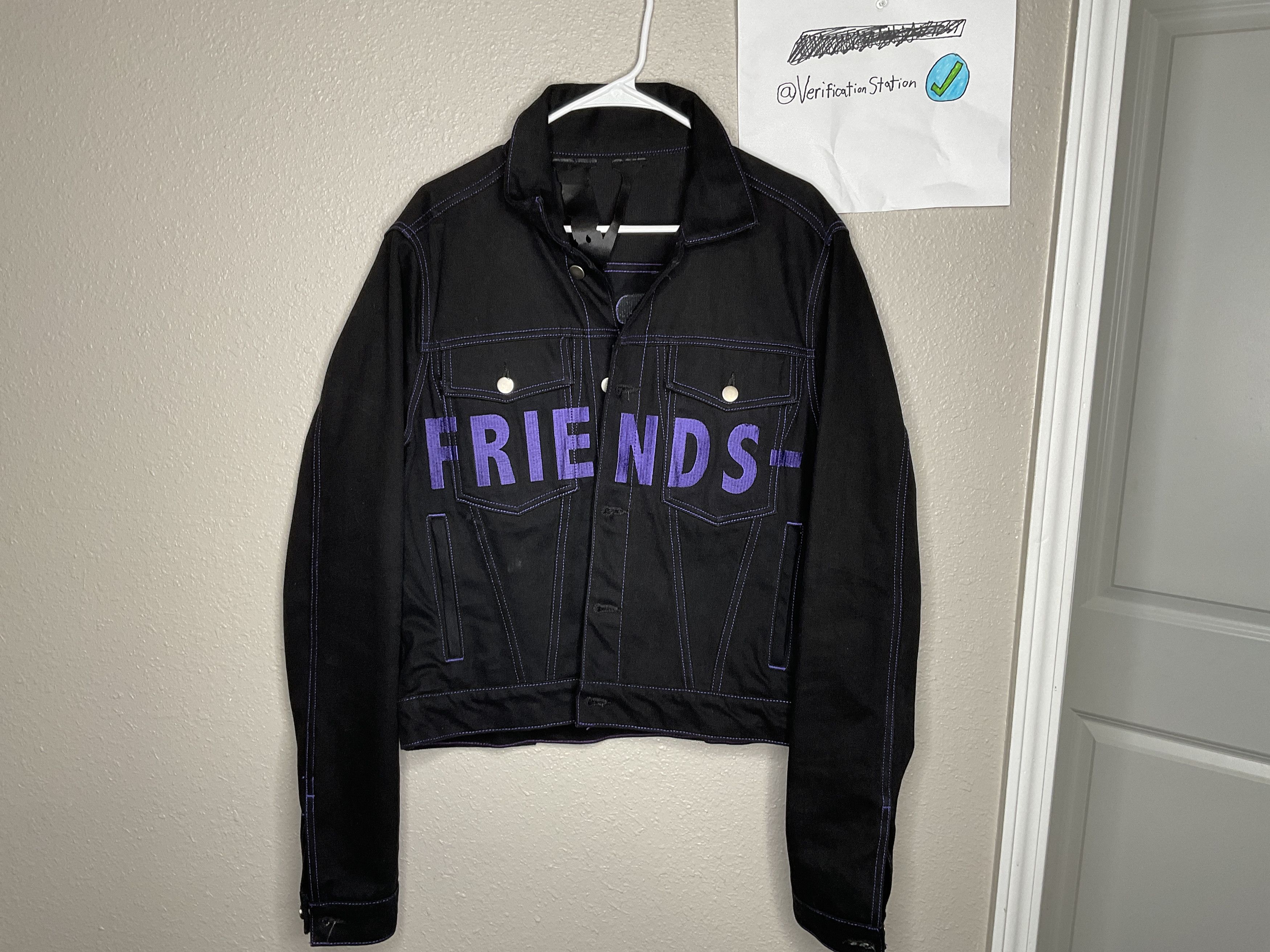 Vlone *NEW* Vlone FRIENDS Denim Jacket Purple M Size US M / EU 48-50 / 2 - 1 Thumbnail