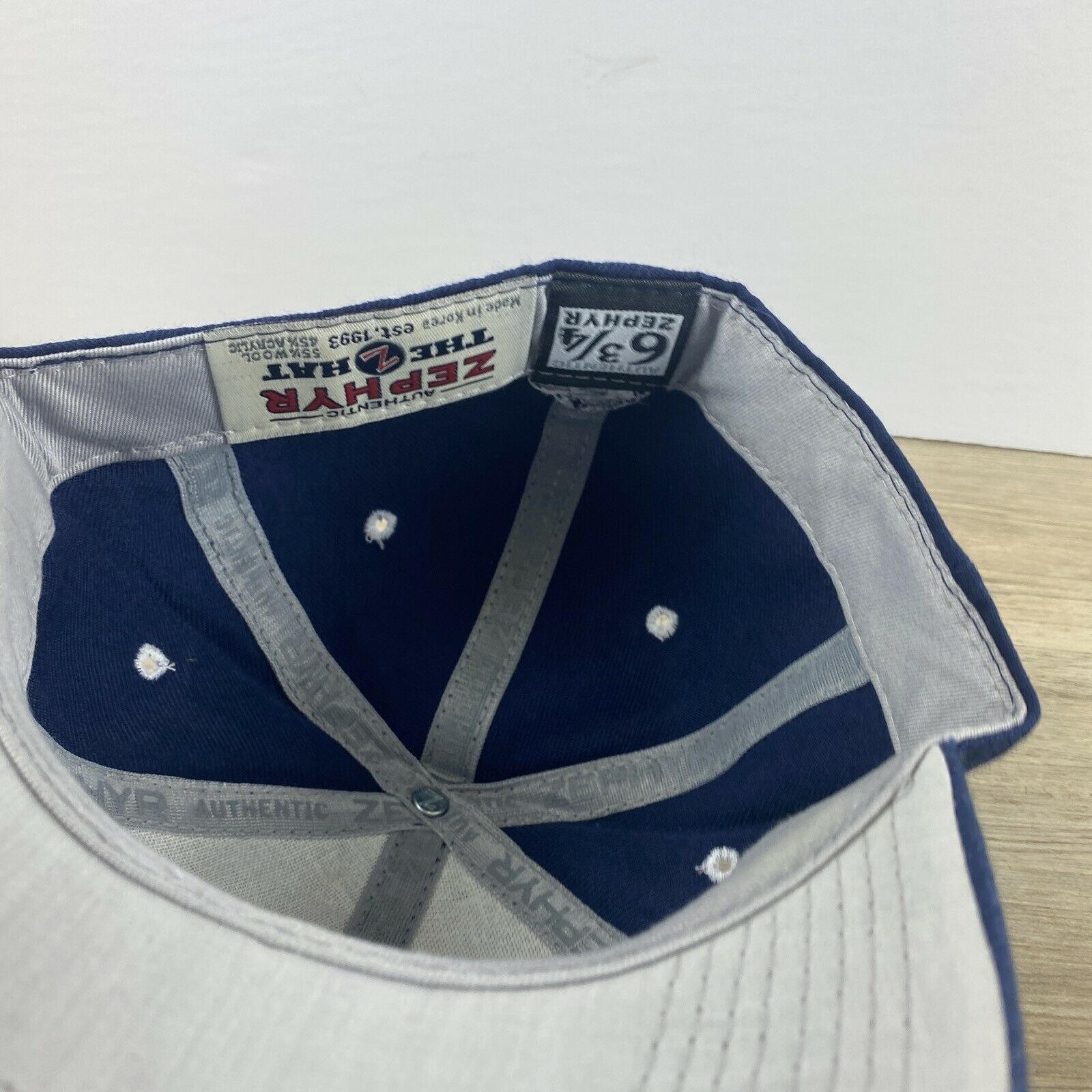 Zephyr Georgetown Hoyas Hat Navy NCAA Size 6 3/4 Fitted Hat Size ONE SIZE - 9 Thumbnail