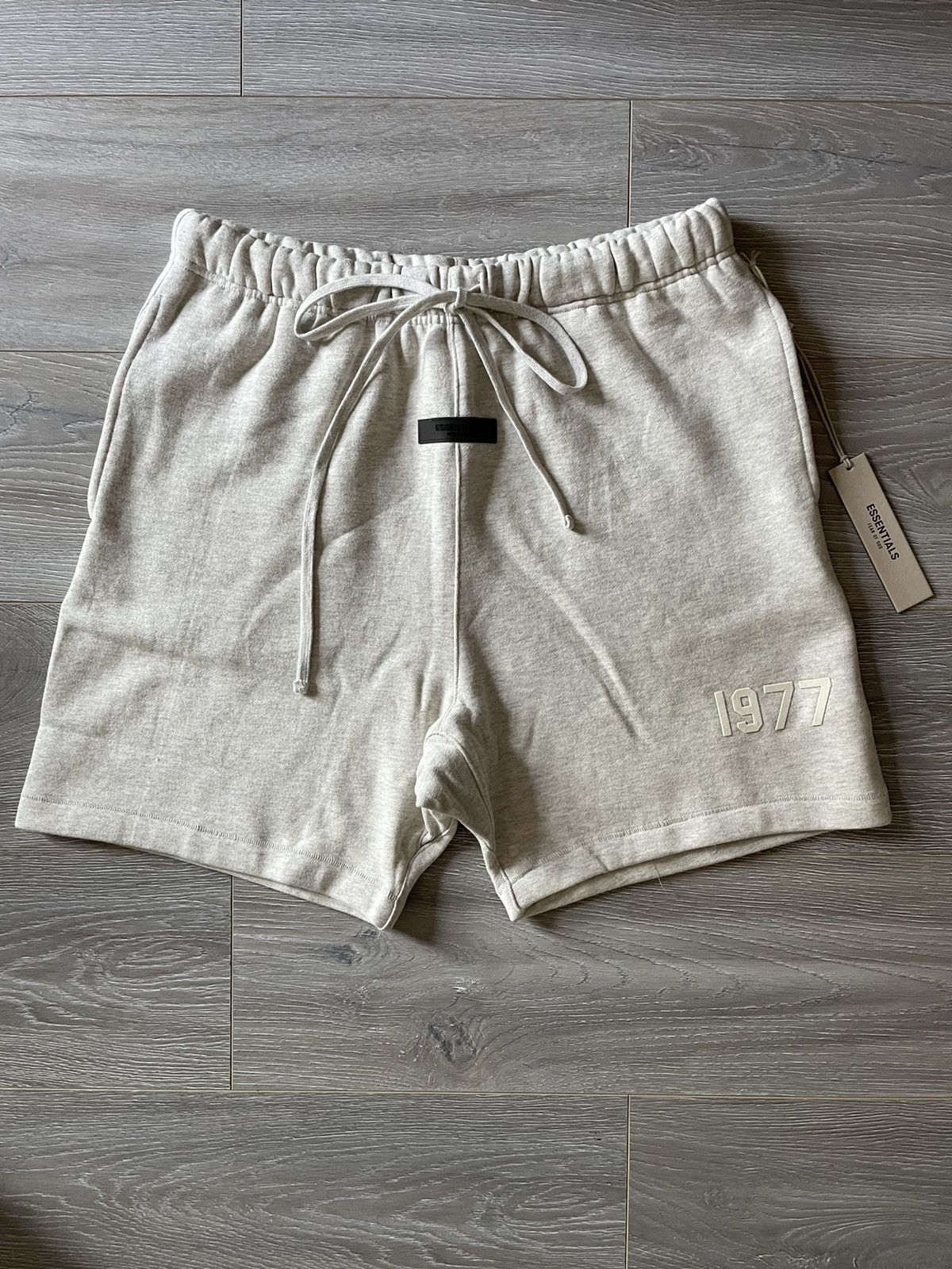 Fear of God Fear of God Essentials 1977 Dark Oatmeal Shorts | Grailed