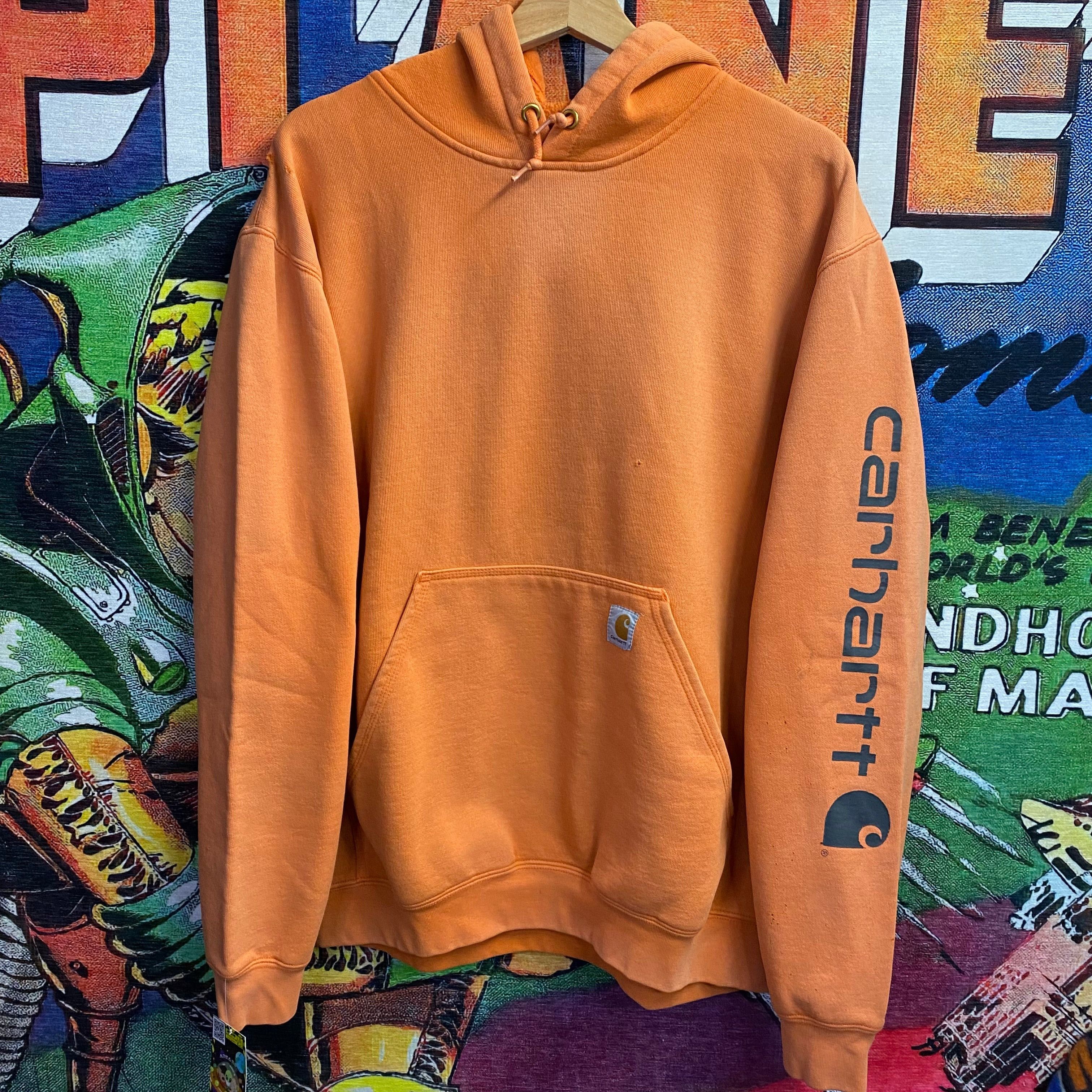 Carhartt Orange Work Hoodie size Large