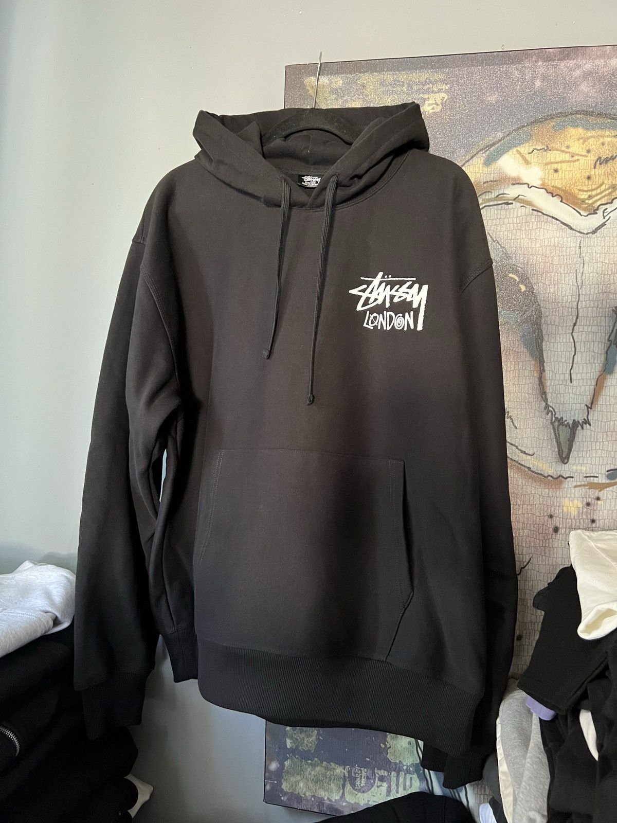 Streetwear × Stussy Black Stussy London Hoodie | Grailed
