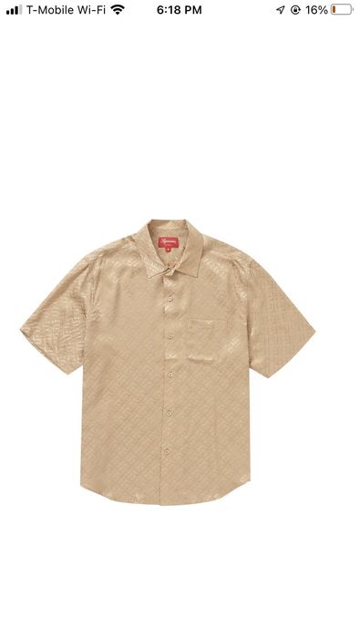 Supreme Supreme Tonal Monogram Silk Shirt | Grailed