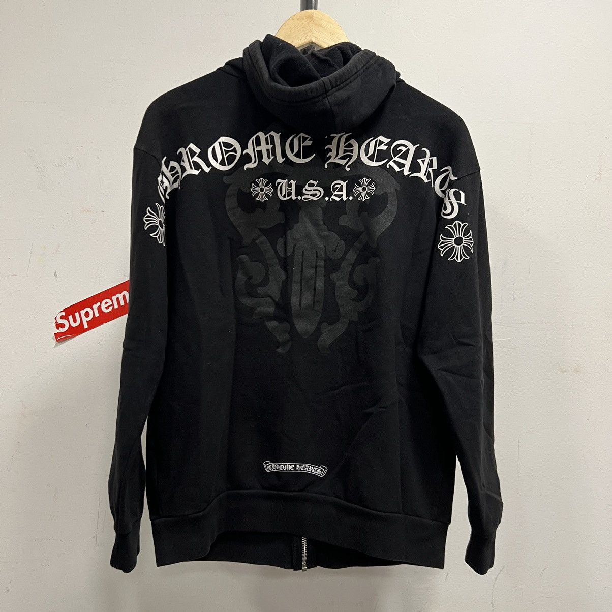 Chrome Hearts Chrome Hearts Back Arch Zip Hoodie | Grailed