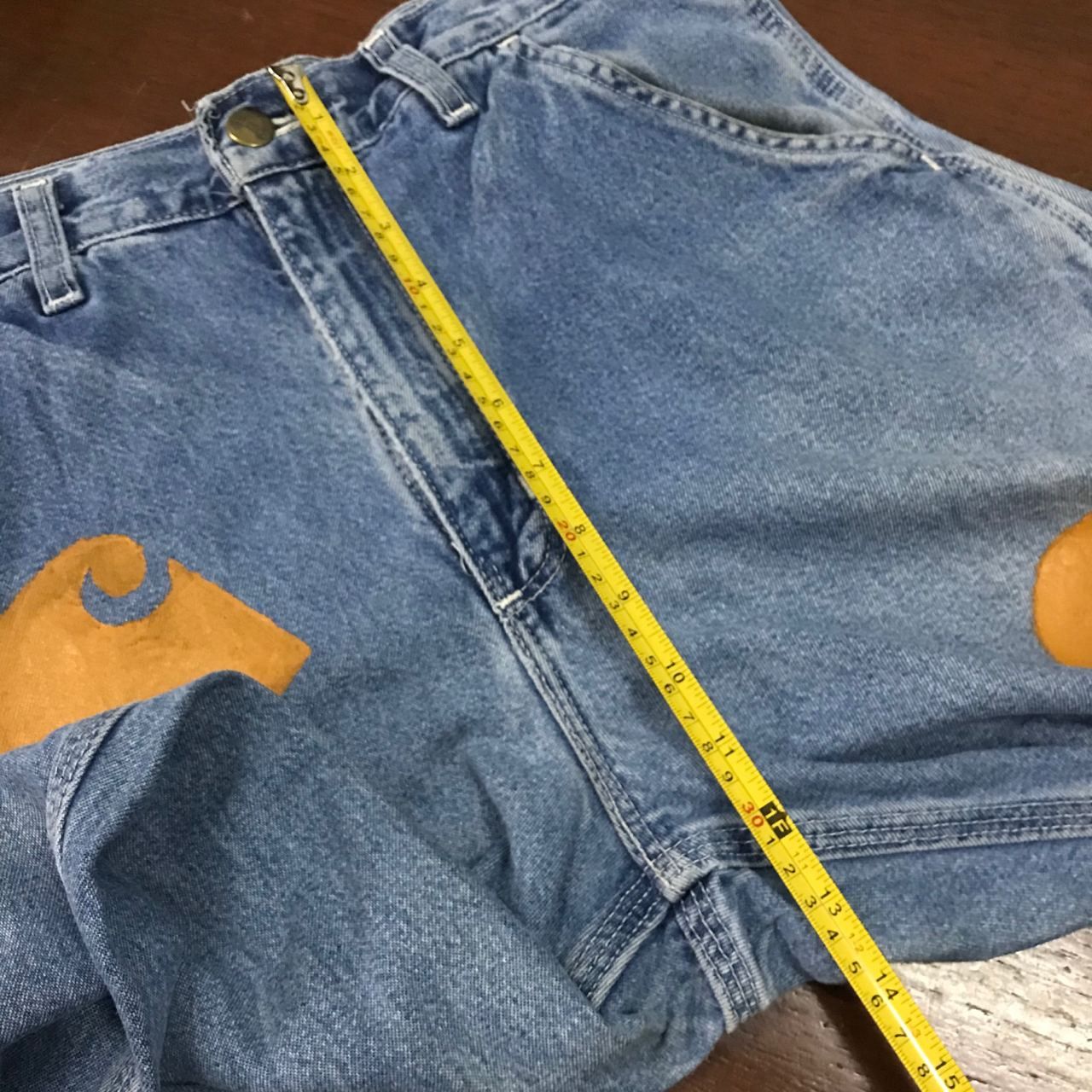 Carhartt × Vintage 💣CARHATT CARPENTER Workwear Custom Multi Logo Denim Jeans Size US 31 - 11 Thumbnail