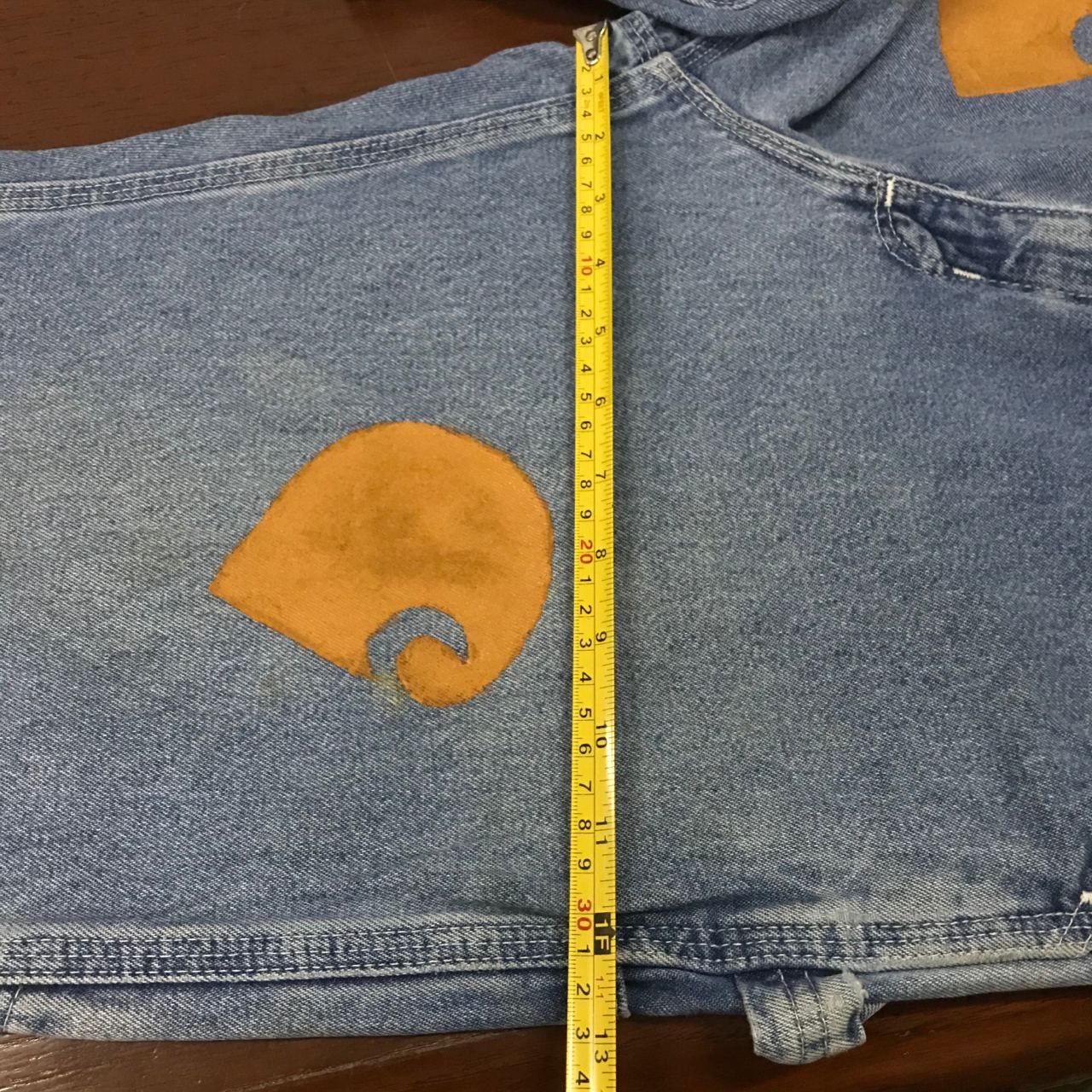 Carhartt × Vintage 💣CARHATT CARPENTER Workwear Custom Multi Logo Denim Jeans Size US 31 - 12 Thumbnail