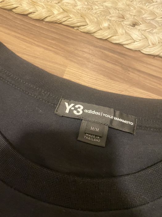 Adidas Y3 ‘Die Marke Mit Den 3 Streifen’ logo tshirt | Grailed