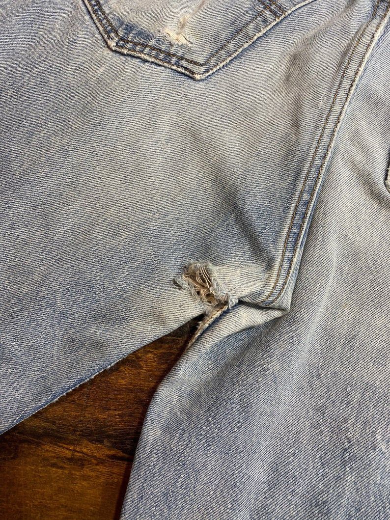 Levi's × Vintage 90's Vintage Distressed 501 Jeans Size US 33 - 3 Thumbnail