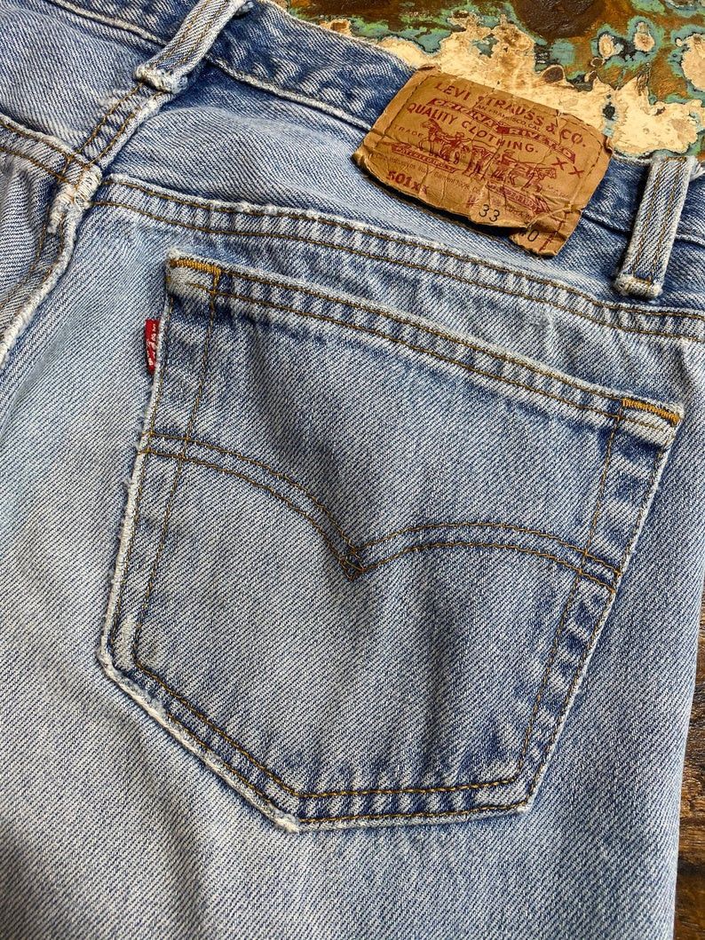 Levi's × Vintage 90's Vintage Distressed 501 Jeans Size US 33 - 6 Thumbnail