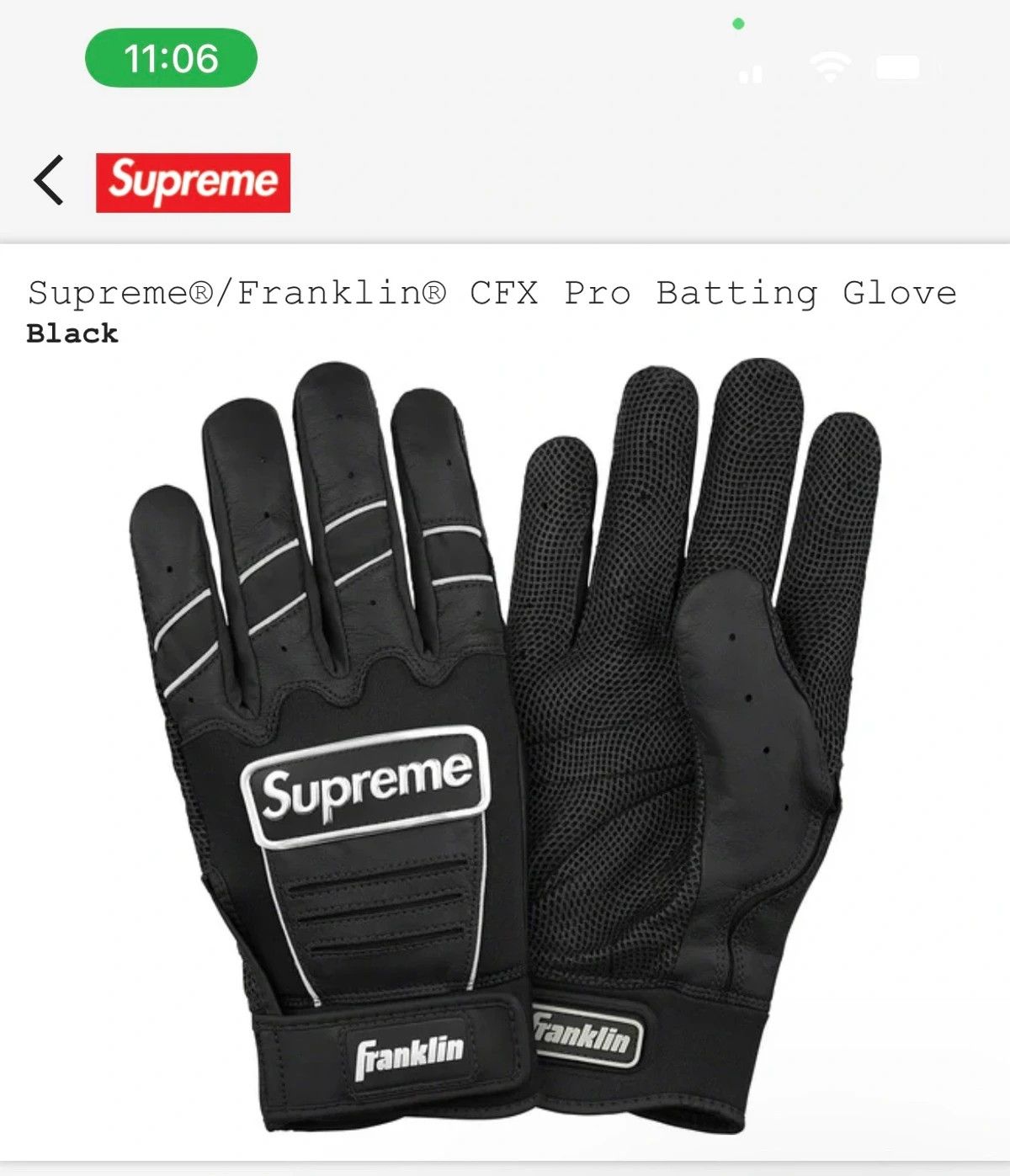 Supreme supreme®/franklin® cfx pro batting glove | Grailed