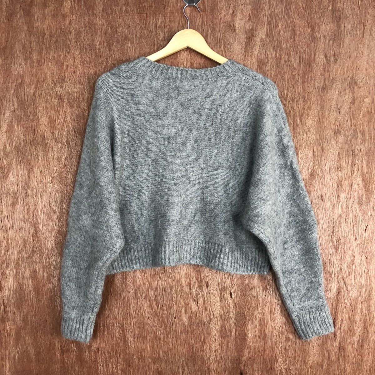 Homespun Knitwear DLL Japan Grey mohair crop top Knitwear #c626 Size US M / EU 48-50 / 2 - 9 Thumbnail