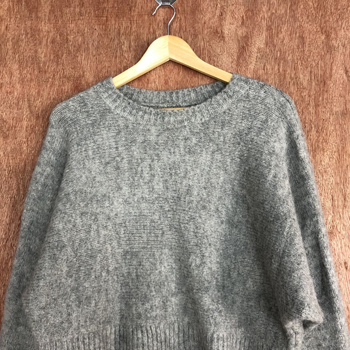 Homespun Knitwear DLL Japan Grey mohair crop top Knitwear #c626 Size US M / EU 48-50 / 2 - 2 Thumbnail