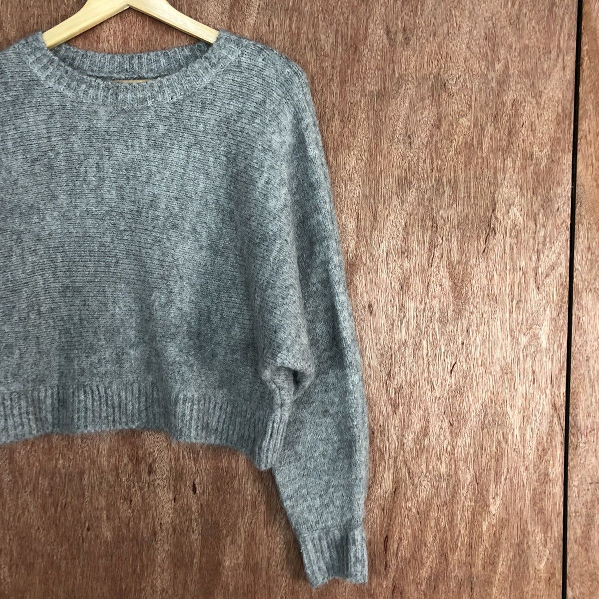 Homespun Knitwear DLL Japan Grey mohair crop top Knitwear #c626 Size US M / EU 48-50 / 2 - 5 Thumbnail