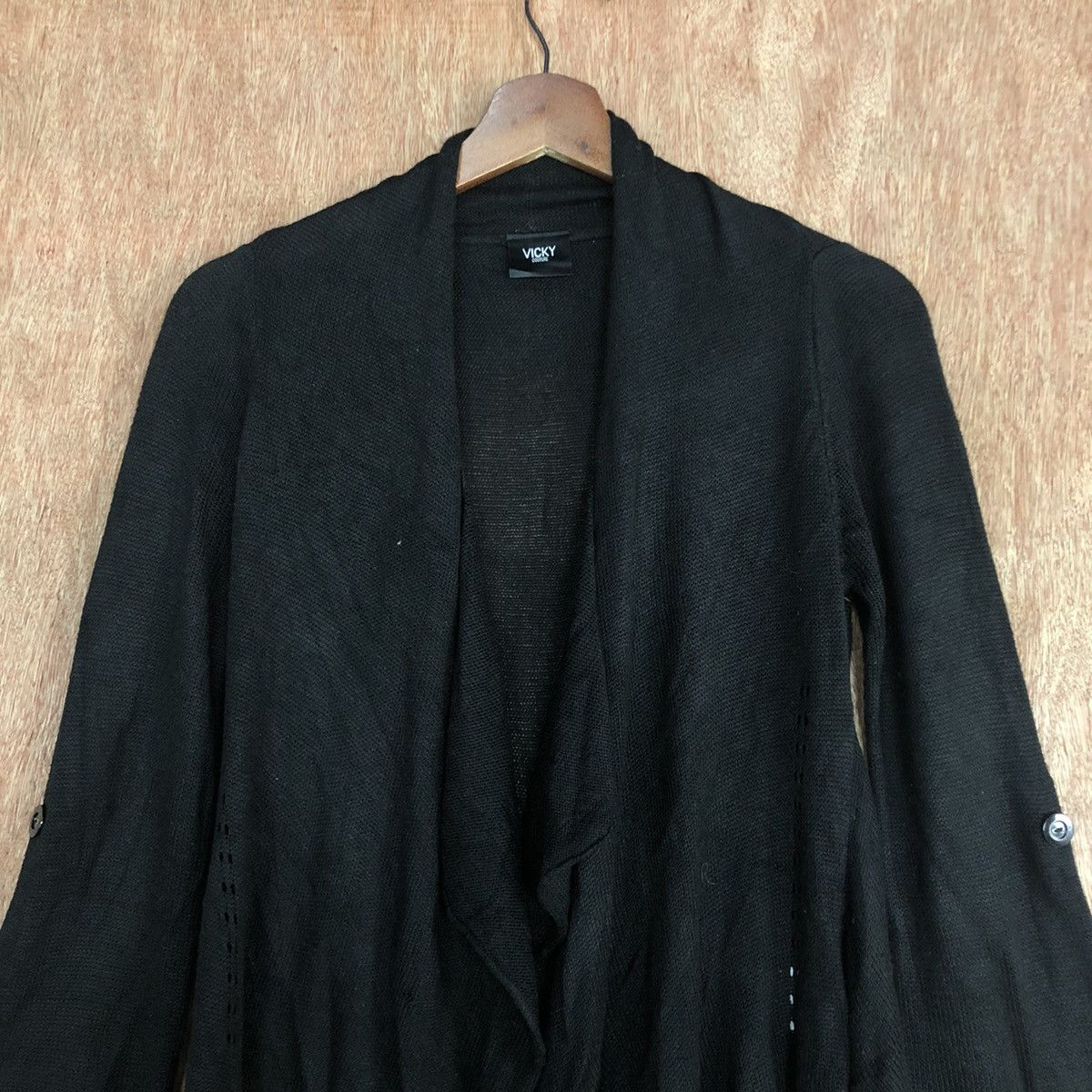 Vintage Vicky Couture made in japan Black Cardigan knitwear #c599 Size US M / EU 48-50 / 2 - 8 Thumbnail