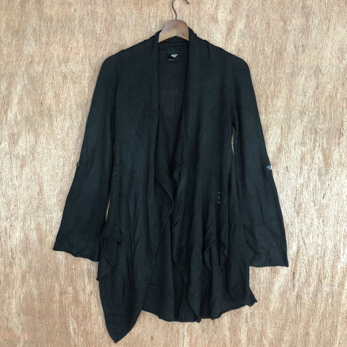 Vintage Vicky Couture made in japan Black Cardigan knitwear #c599 Size US M / EU 48-50 / 2 - 3 Thumbnail