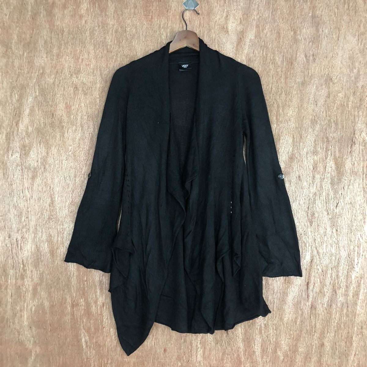 Vintage Vicky Couture made in japan Black Cardigan knitwear #c599 Size US M / EU 48-50 / 2 - 1 Thumbnail
