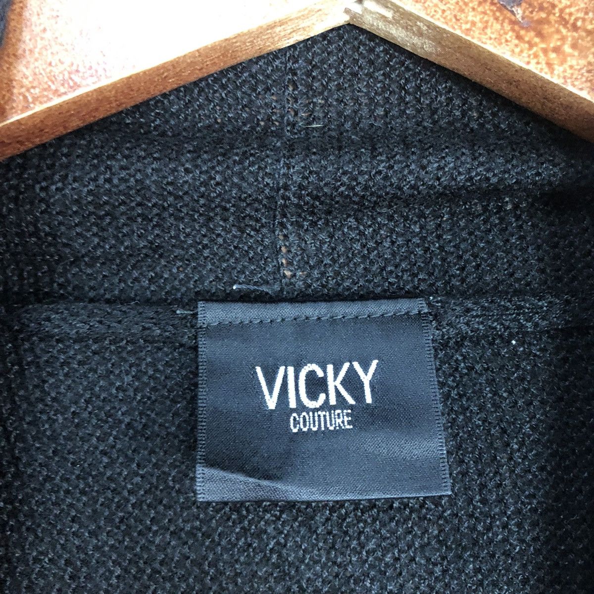 Vintage Vicky Couture made in japan Black Cardigan knitwear #c599 Size US M / EU 48-50 / 2 - 9 Thumbnail