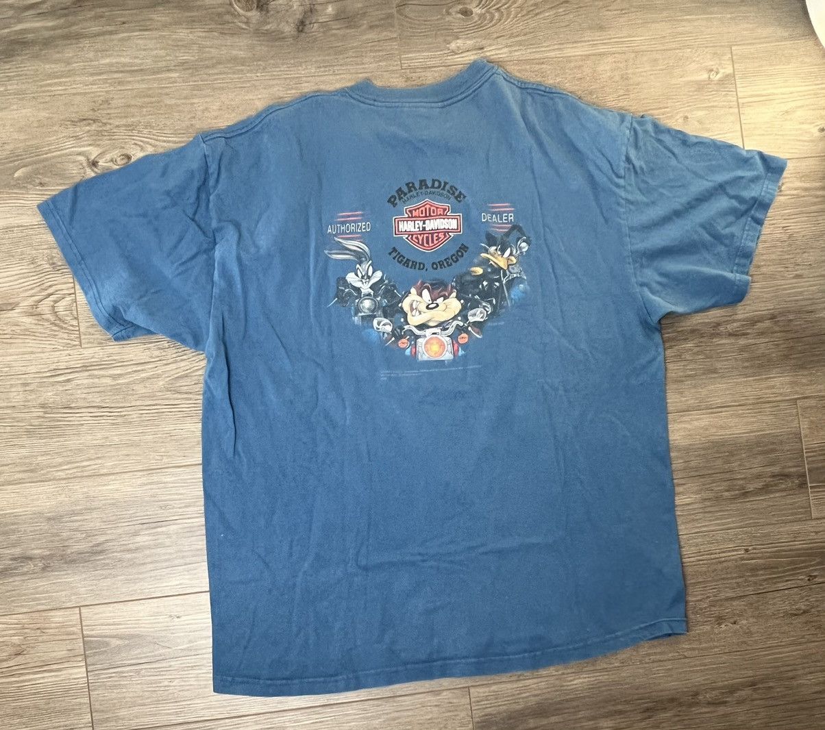 Vintage VTG Harley Davidson Looney Tunes Wiley Coyote Taz Tee | Grailed