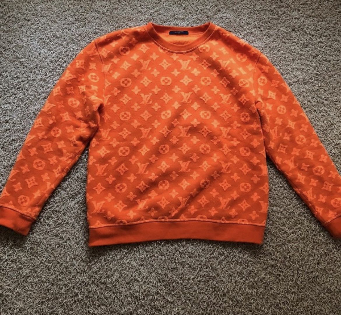 Louis Vuitton - Authenticated Sweatshirt - Polyester Orange Abstract for Men, Very Good Condition