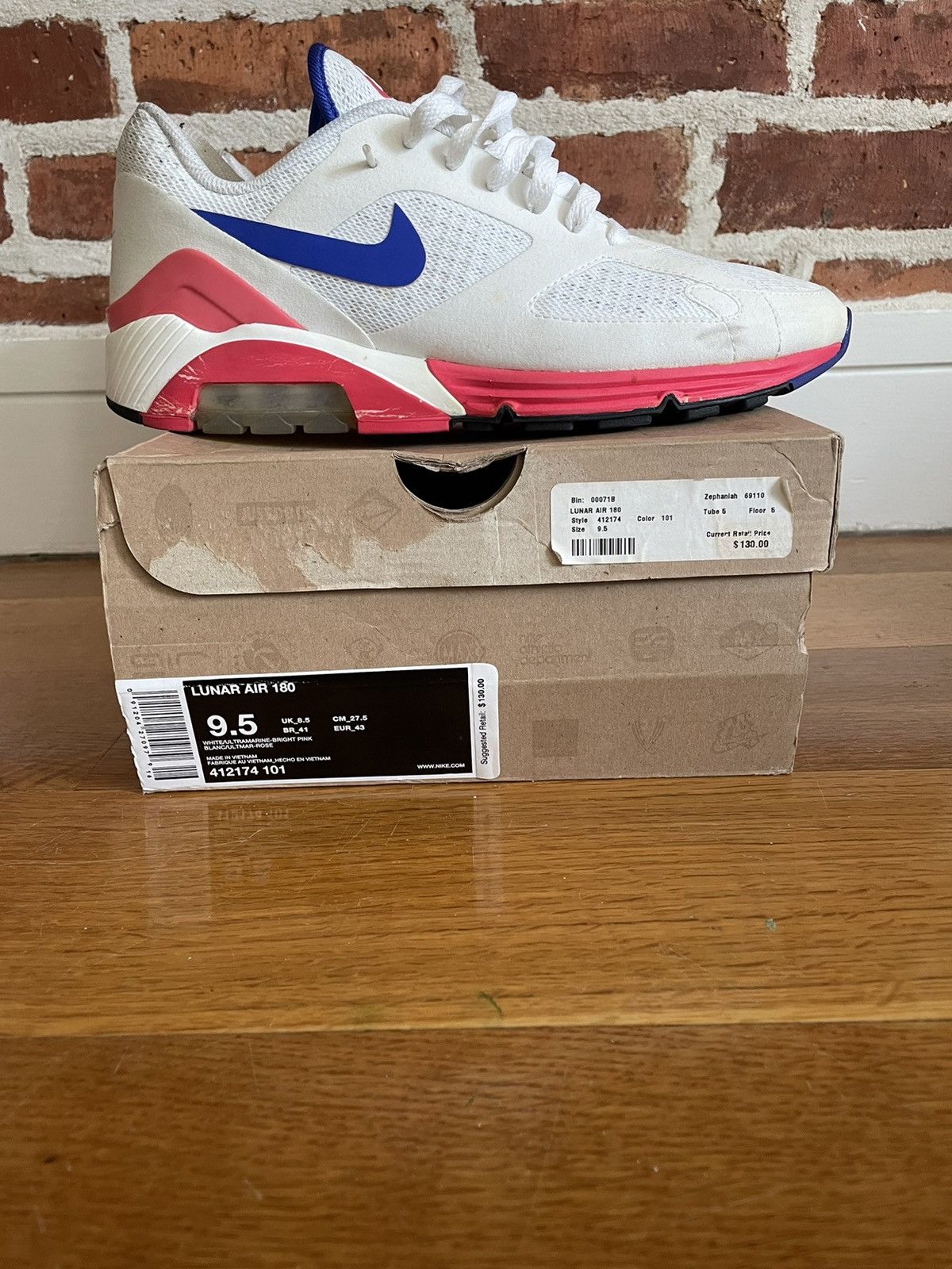 Lunar Air 180 White Ultramarine-Bright Pink