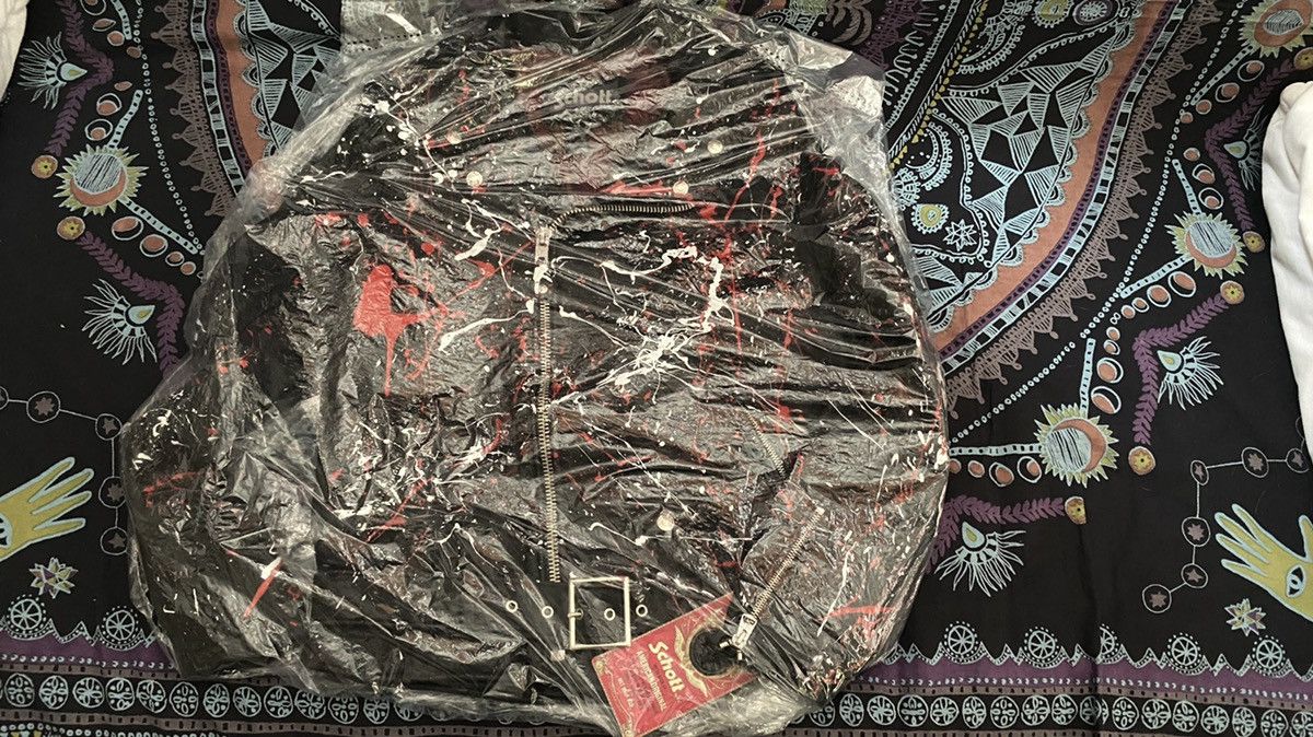 Schott Schott Hand Painted Truth Moto Leather Jacket made in USA Size US L / EU 52-54 / 3 - 7 Thumbnail