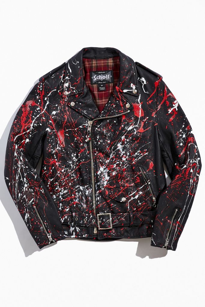 Schott Schott Hand Painted Truth Moto Leather Jacket made in USA Size US L / EU 52-54 / 3 - 1 Thumbnail