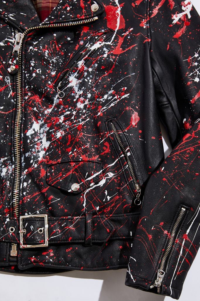 Schott Schott Hand Painted Truth Moto Leather Jacket made in USA Size US L / EU 52-54 / 3 - 4 Thumbnail