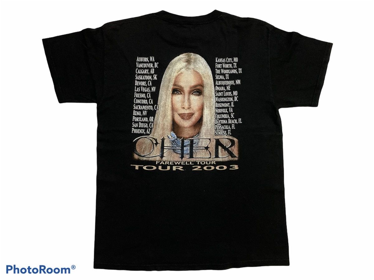 Band Tees Vintage Cher American pop singer farewell tour 2003 shirt Size US L / EU 52-54 / 3 - 2 Thumbnail