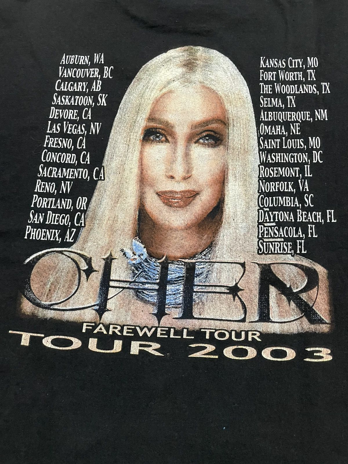 Band Tees Vintage Cher American pop singer farewell tour 2003 shirt Size US L / EU 52-54 / 3 - 4 Thumbnail