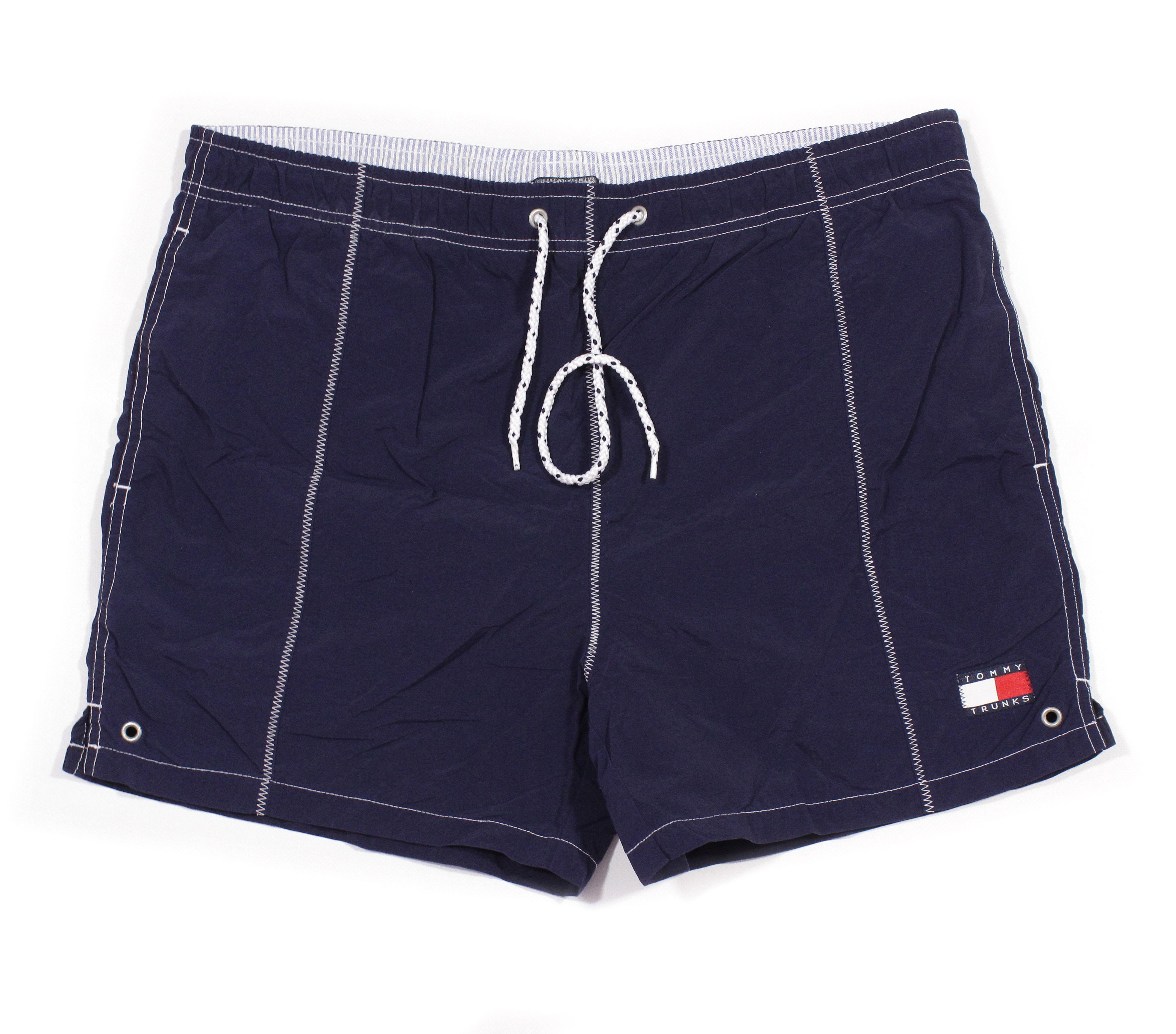 Tommy Hilfiger 90S Logo Nylon Swim Shorts Vintage Size US 30 / EU 46 - 1 Thumbnail