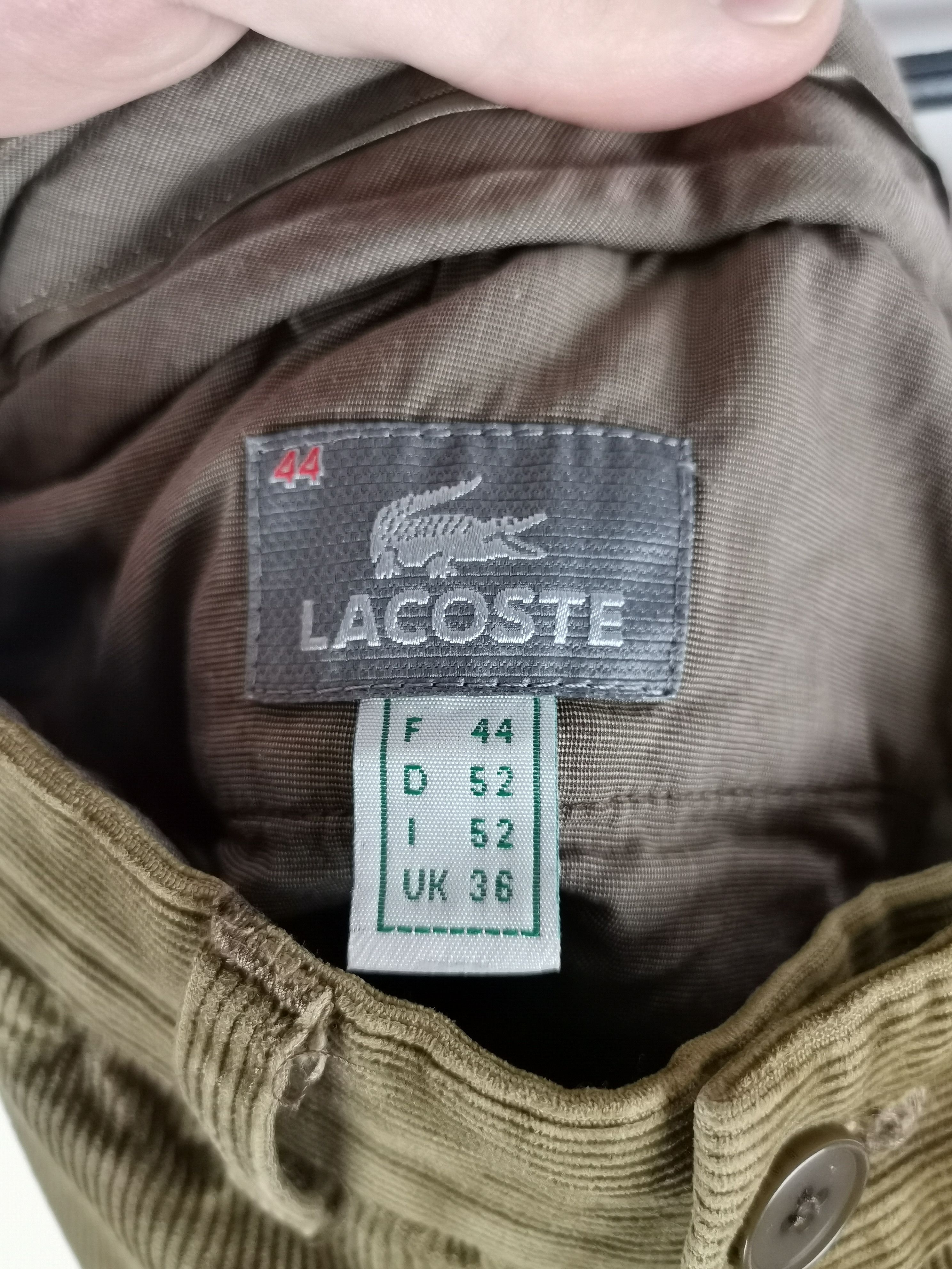 Lacoste × Vintage Lacoste vintage corduroy brown casual pants Size US 34 / EU 50 - 5 Thumbnail