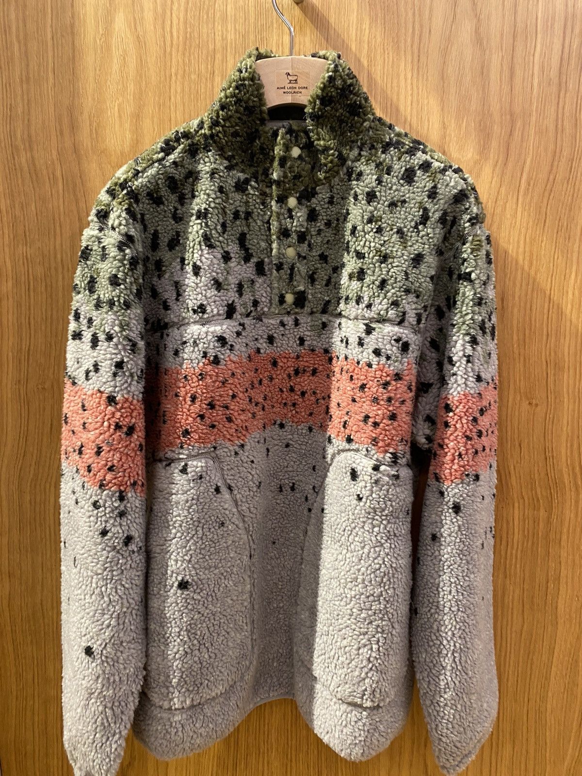 Aime Leon Dore ALD / Woolrich Fish Scale Fleece Pullover | Grailed