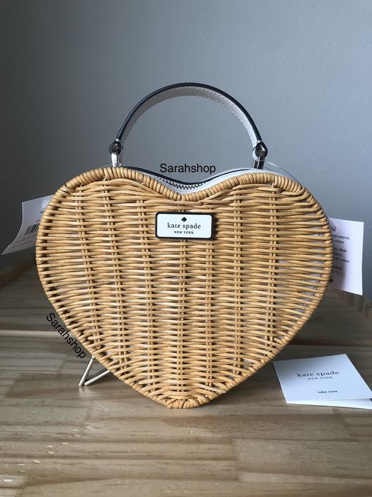 Kate Spade New York Love Shack Heart Wicker Crossbody