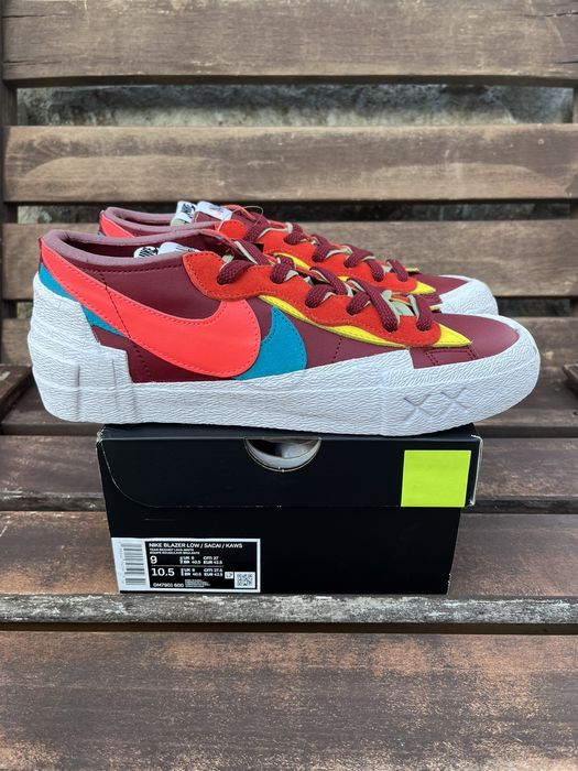 格安即決 Nike x sacai x KAWS Blazer Low TEAM RED - 靴/シューズ