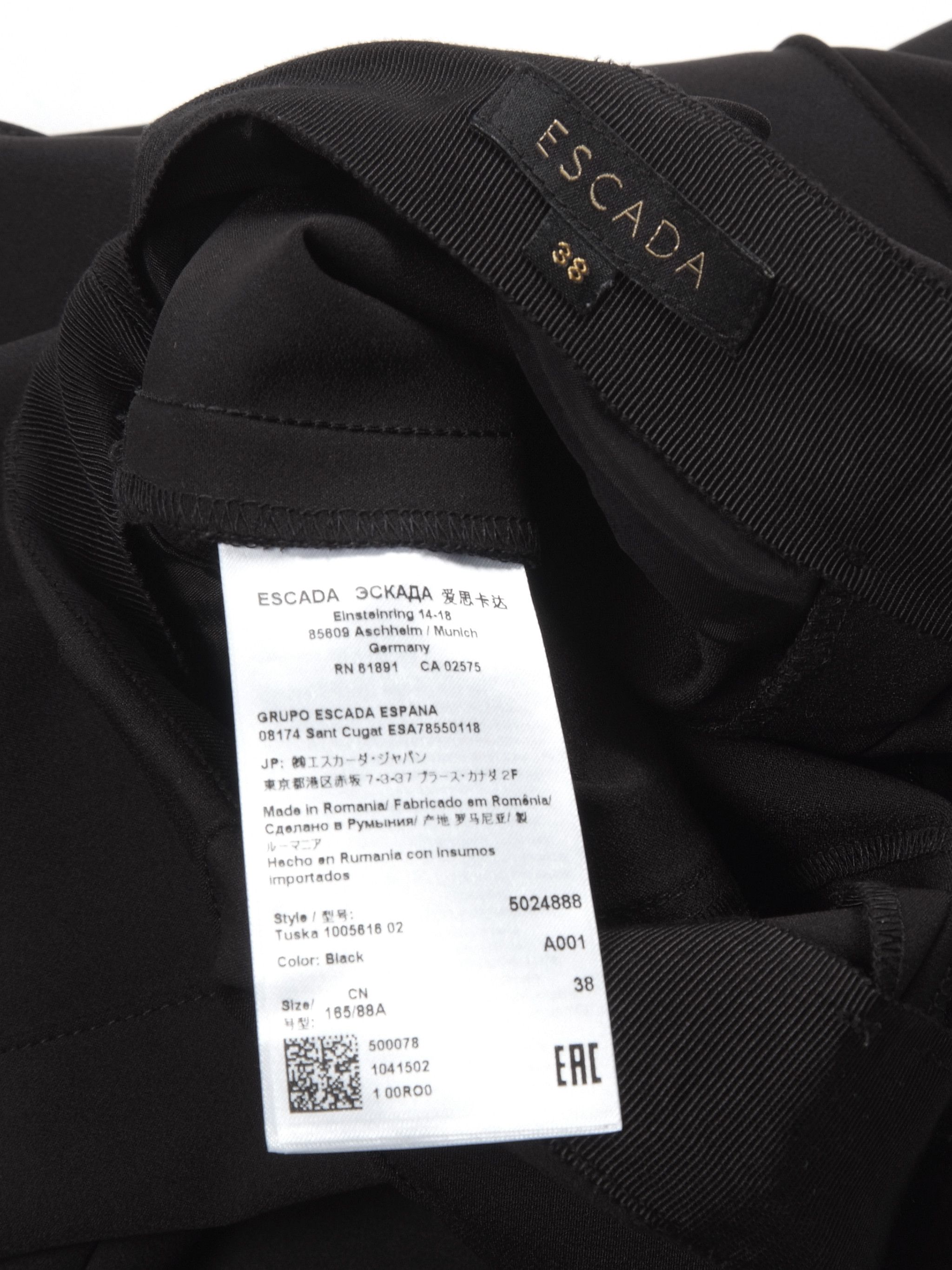 Escada Womens ESCADA High Rise Solid Pants Size 30" / US 8 / IT 44 - 4 Thumbnail