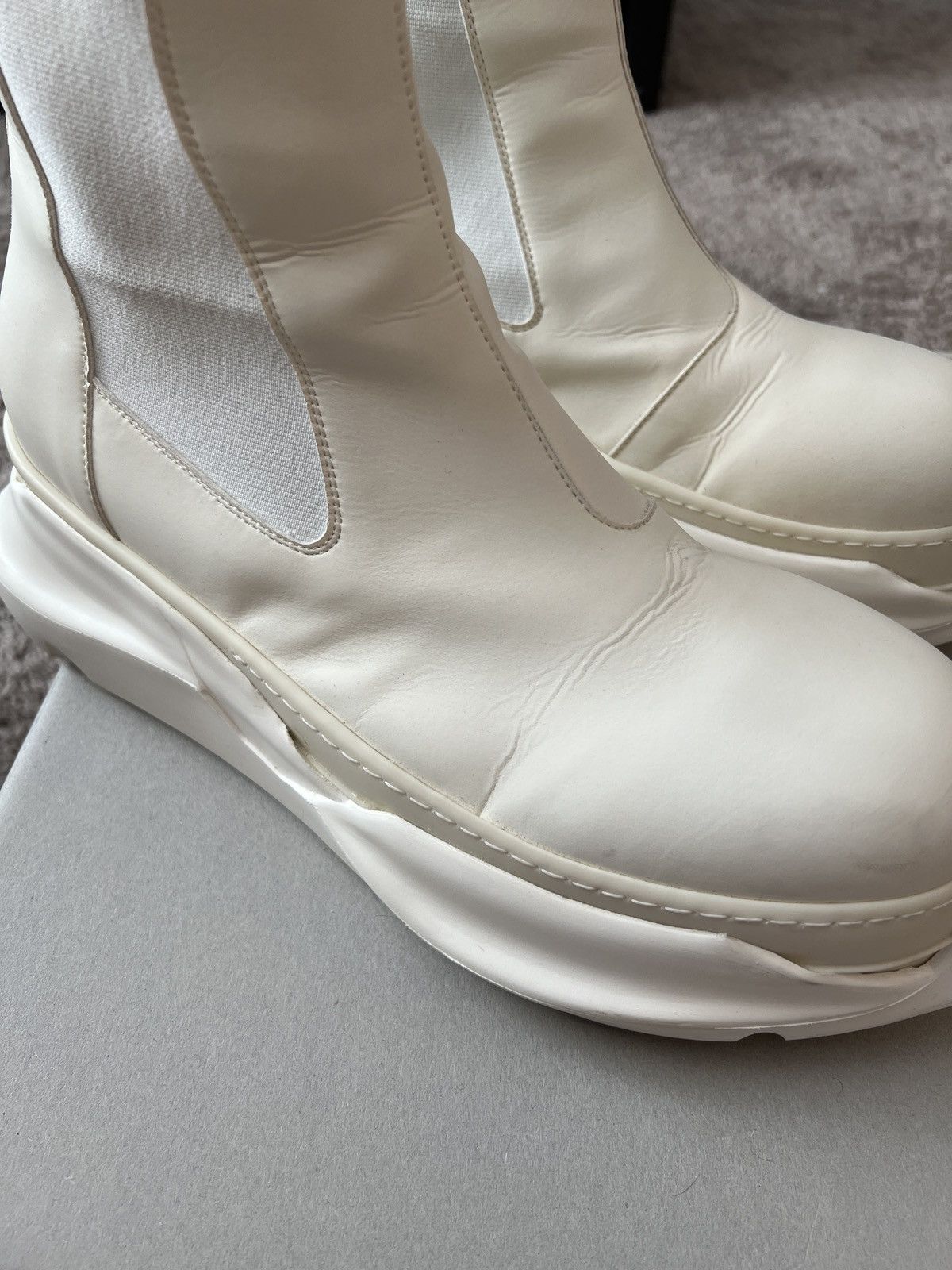 Rick Owens Rick Owens Beetle Abstract white boots Size US 10.5 / EU 43-44 - 9 Thumbnail