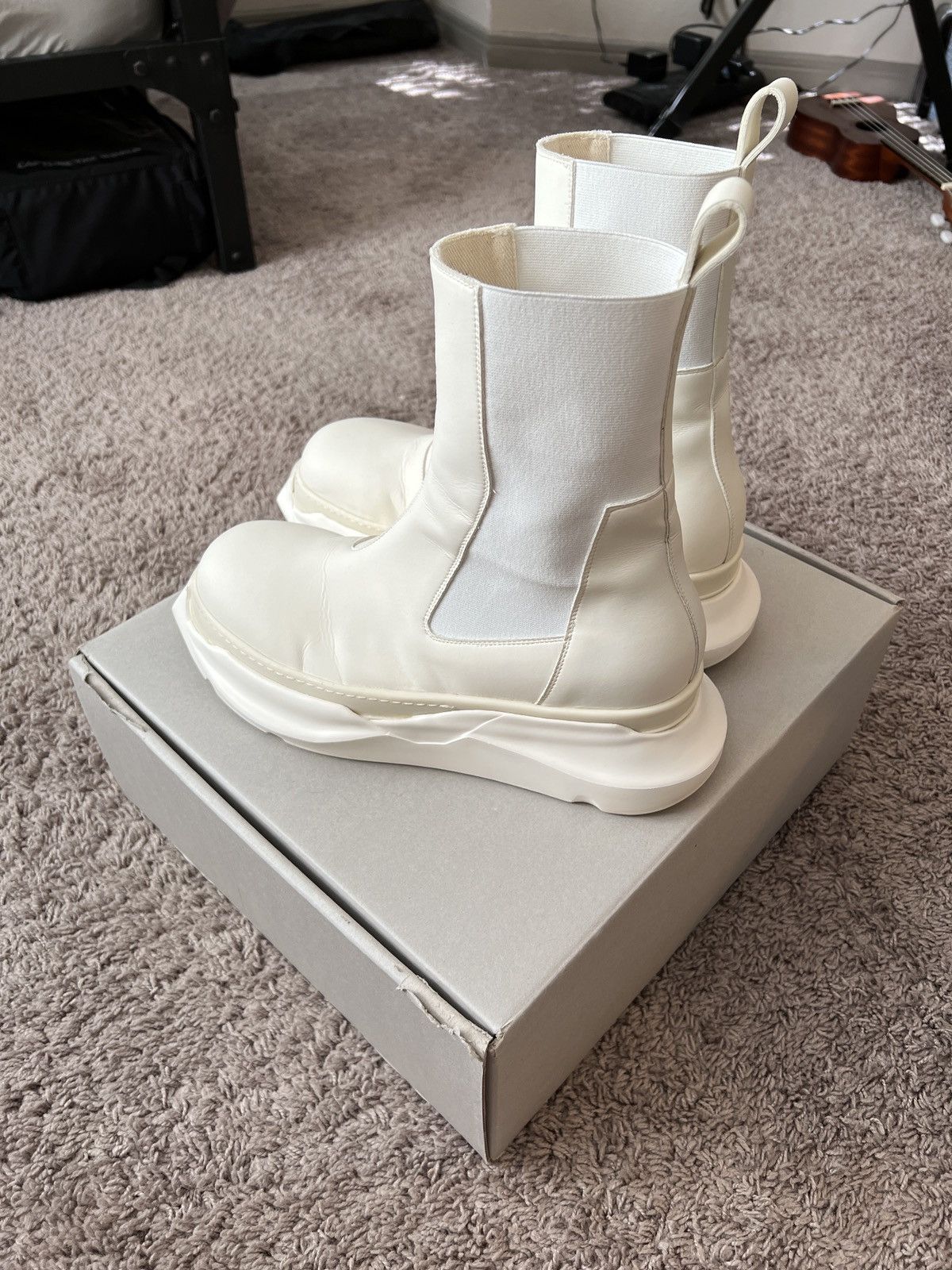 Rick Owens Rick Owens Beetle Abstract white boots Size US 10.5 / EU 43-44 - 6 Thumbnail