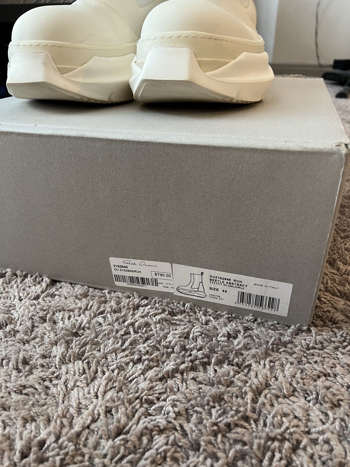Rick Owens Rick Owens Beetle Abstract white boots Size US 10.5 / EU 43-44 - 10 Thumbnail