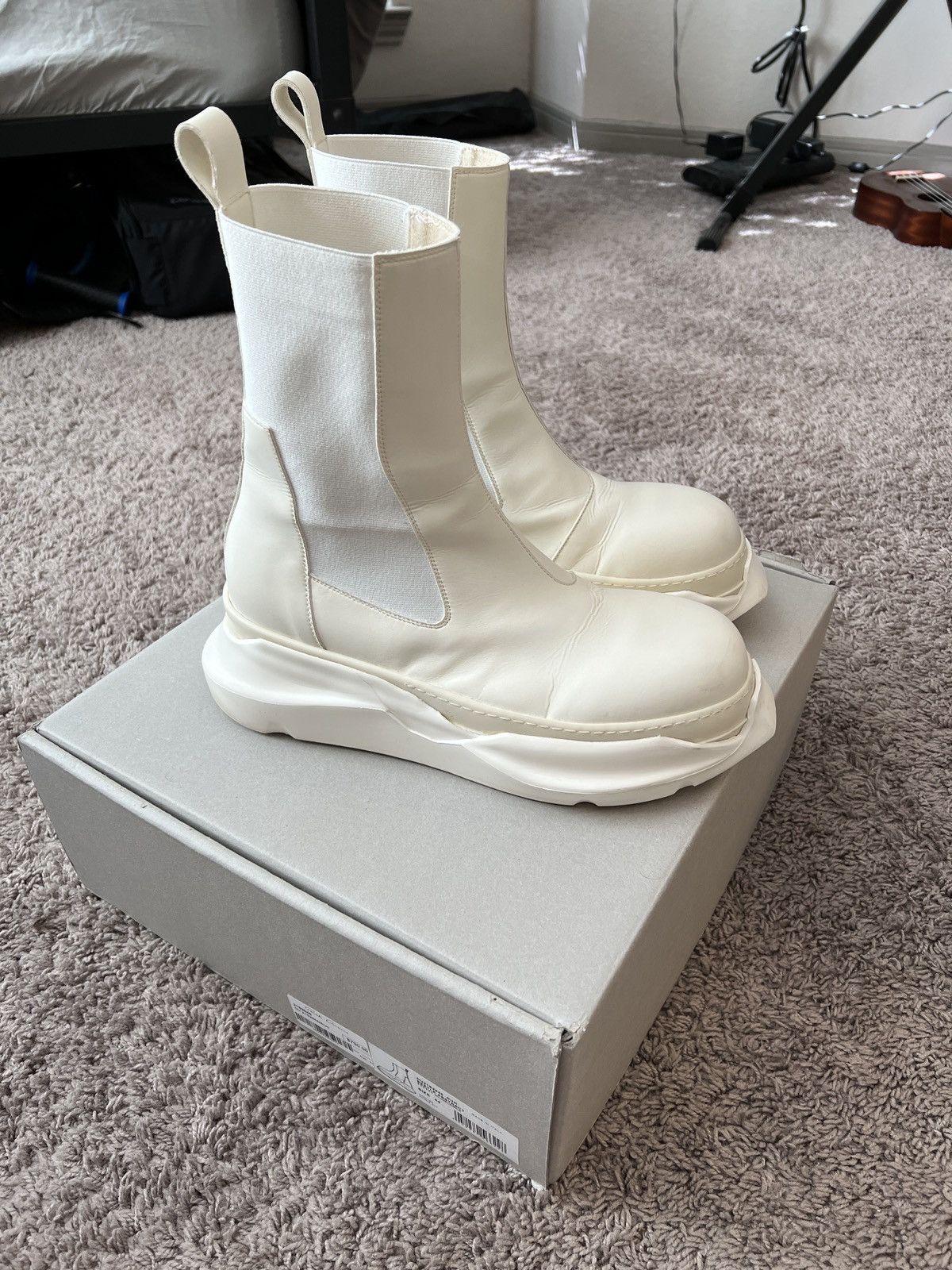 Rick Owens Rick Owens Beetle Abstract white boots Size US 10.5 / EU 43-44 - 5 Thumbnail