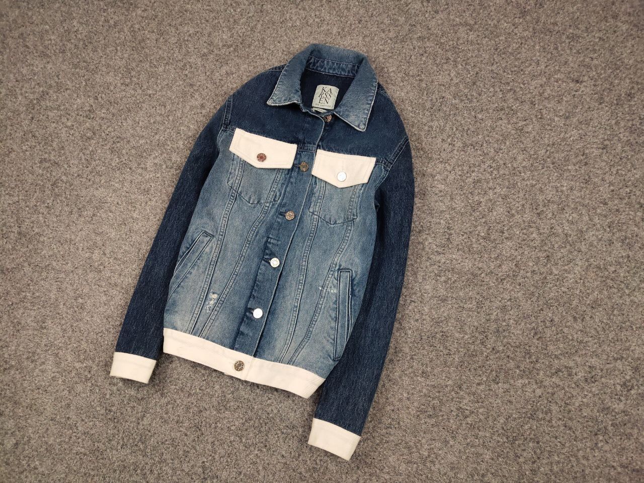 Japanese Brand Zoe Karssen Designer Denim Jeans Blue Pockets Jacket Size US S / EU 44-46 / 1 - 3 Thumbnail