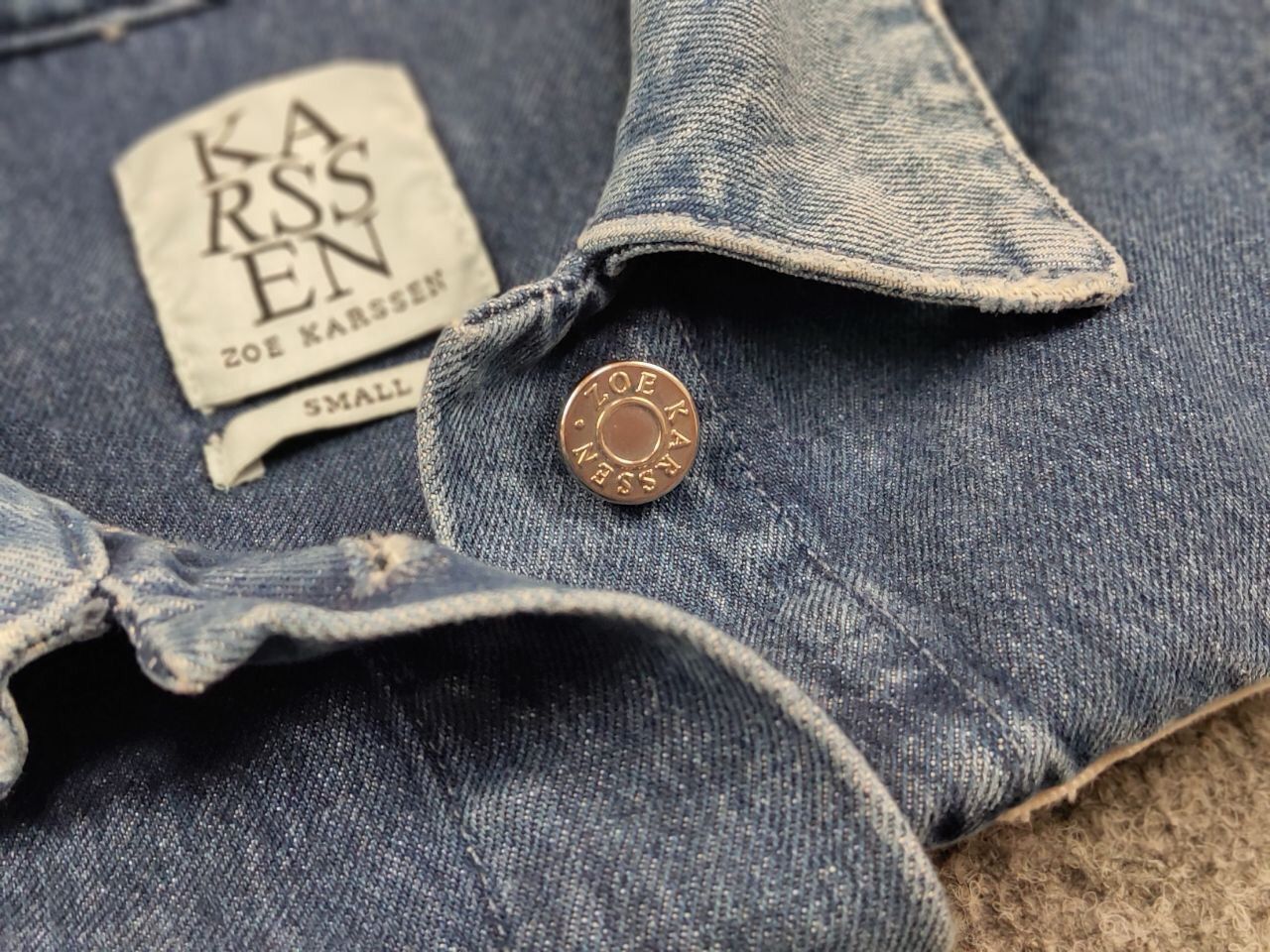 Japanese Brand Zoe Karssen Designer Denim Jeans Blue Pockets Jacket Size US S / EU 44-46 / 1 - 17 Thumbnail