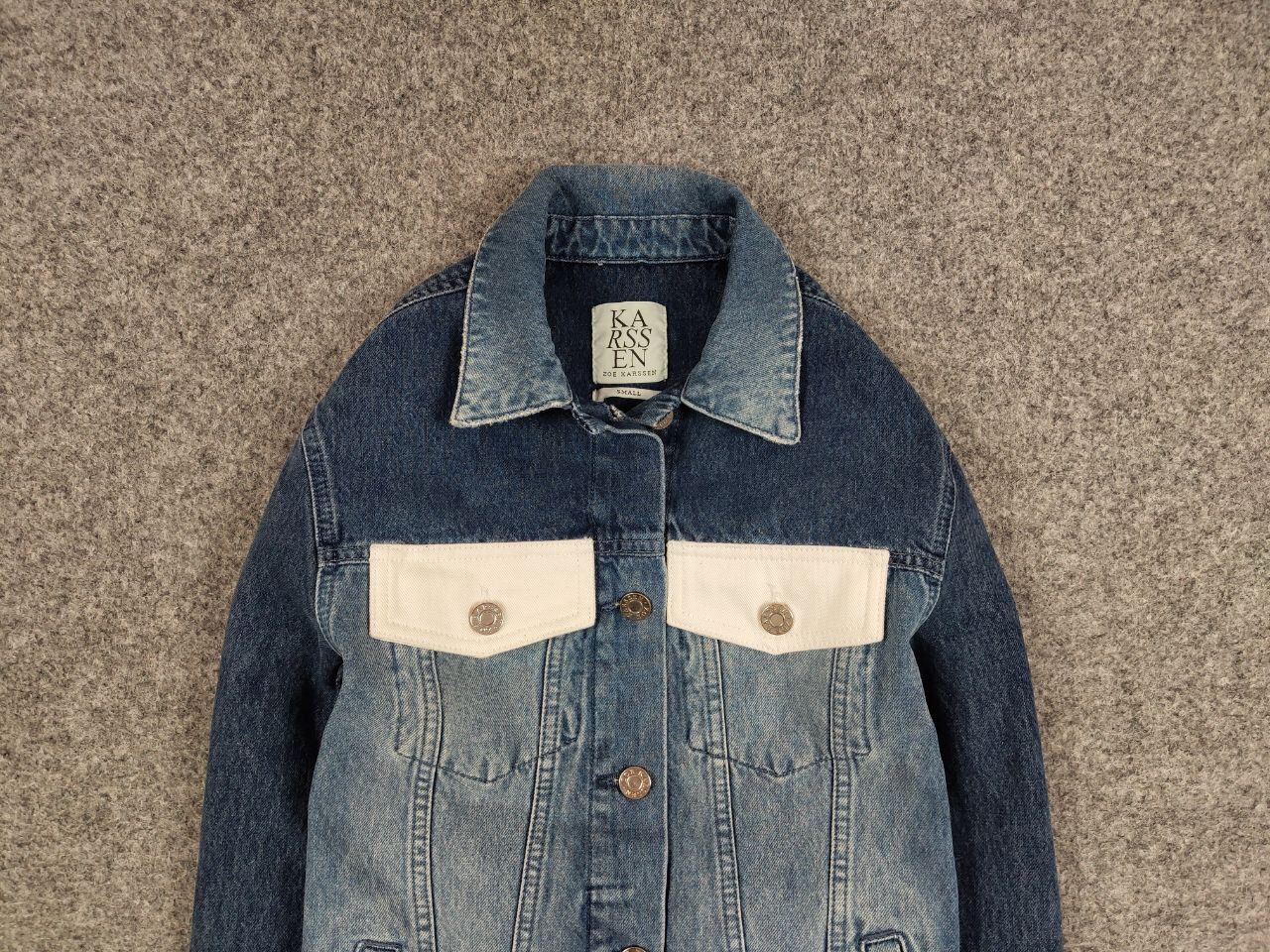 Japanese Brand Zoe Karssen Designer Denim Jeans Blue Pockets Jacket Size US S / EU 44-46 / 1 - 8 Thumbnail